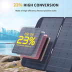 VTOMAN VS400 Portable Solar Panel 400W 40V, 23% Efficiency Foldable Solar Panel w/ IP67 Waterproof & MC-4 Anderson XT60 DC5521 Adapters & Adjustable Kickstands, Off-Grid Power for Home & Camping