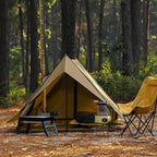 Hot Tent with Stove Jack, 4-Season Waterproof Chalet Tent, Easy Setup Weather-Resistant Shelter for Winter Camping & Outdoor Adventures