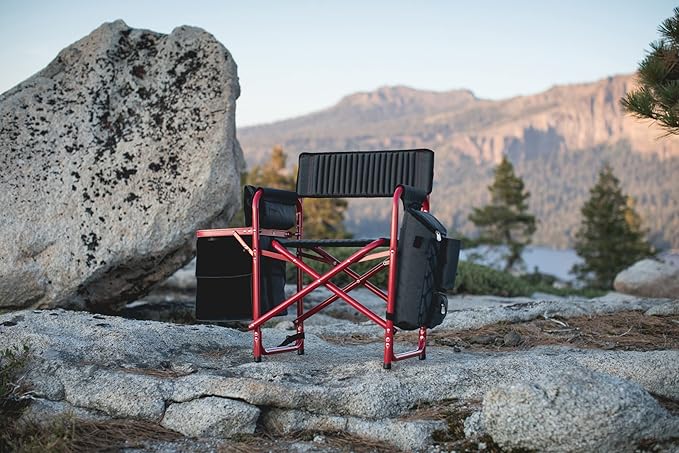 Picnic TIME NFL Unisex-Adult NFL Fusion Camping Chair with Side Table and Soft Cooler, Beach Chair for Adults, Lawn Chair