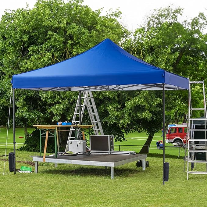 NEWBULIG Pop Up Canopy 9.5x9.5 FT Easy Up Tents for Camping Parties Events Beach Backyard Portable Outdoor Shelter Heavy Duty Instant Sun Shade with Sand Bags