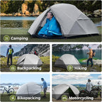 ATEPA Voyage 1-2 Person Backpacking Tent, 4 Season Ultralight Camping Tent, 4000mm Waterproof Double Layer Cold Wearther Easy Set Up Tent for Family Camp Hiking Hunting Outdoor Mountaineering Travel