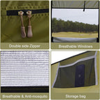 Vidalido Outdoor Camping Shower Tent Easy Setup Privacy Tent Changing Room Portable Camp Shower Tents for Camping with Floor, Waterproof Privacy Shelters Camping Toilet Tent