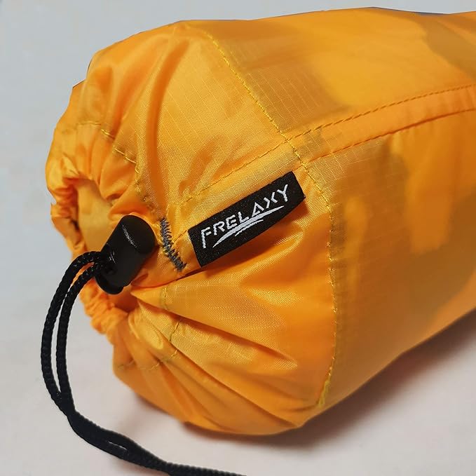 Frelaxy Stuff Sack Set 5-Pack (3L&5L&9L&15L&20L), Ultralight Ditty Bags with Dust Flap for Traveling Hiking Backpacking (Neon Green&Orange&Gray&Army Green&Black)