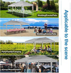 COBIZI 10x20 Pop Up Canopy Tent with 6 Sidewalls Party Tents Waterproof UPF 50+ Commercial Instant Outdoor Events Tent for Parties Markets Backyard, Ropes（10 x 20 ft Gray