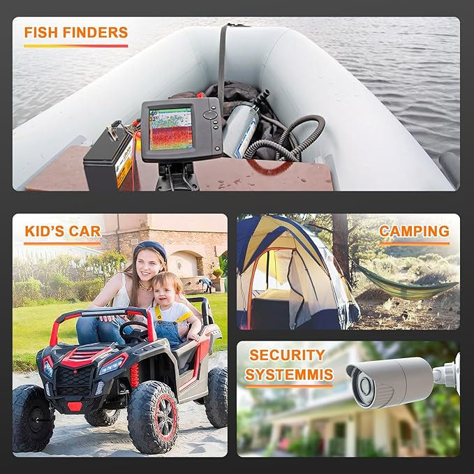 12V 8Ah Lithium LiFePO4 Battery|5000+ Deep Cycle LiFePO4 Battery|with 10A BMS|fit for Camper, Lights, Power Wheels, Fish Finder and Solar System Application