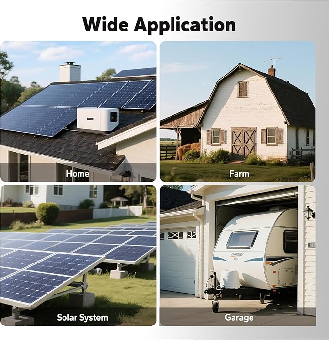 LiTime 3500W All-in-One Solar Inverter Charger, 48V DC to 120V AC Pure Sine Wave Inverter, Built in 80A MPPT Charge Controller, for 48V Lead Acid/LiFePO4 Battery, Home Energy Storage, Off-Grid