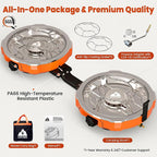 20,000 BTUs 2 Burner Propane Camping Stove, Portable Folding Camp Stove with Adjustable Burners, Regulator and Carrying Bag, Dual Gas Stoves Easy Carrying Handle for Tailgating, Camping, BBQ