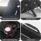 GRECELL 240W Portable Solar Panel for Power Station, Ultra Light Foldable Solar Panel Kit, 25% High Efficiency, IP65 Waterproof, Solar Charger for Outdoor Camping RV Boat Home Backup Power, Off-Grid