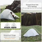 Naturehike 1-2 Person Cloud up UL Tent - Ultralight 3.1lb/3.5lb Backpacking Tent, Waterproof Free Standing Camping Tent for One Man, Hiking, Cycling, Two Person, Double Layer
