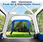 ABORON SUV Tent, 4/6 Person Waterproof SUV Camping Tent, Easy Setup Car Tent with Rainfly & Awning for Family Outdoor Adventures