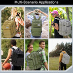 Tactical Backpack 45L Army Military Rucksack, Water Resistant MOLLE Pack, Large 3 Day Bug Out Bag for Men & Women, Durable Outdoor Gear for Hiking, Camping, Hunting, Travel(ArmyGreen)