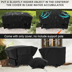 NettyPro Griddle Cover for Blackstone 36 inch Griddle, Waterproof UV Resistant 4 Burner Flat Top Gas Grill Cover 36" Cooking Station, Black