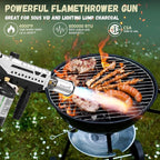 Propane Grill Torch Gun – Cooking Torch – Culinary Torch Sous Vide – Adjustable Flamethrower for BBQ, Campfire, Charcoal Wood Grills Lighter(Tank Not Included)