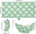 Peony Mint Green Hammocks for Camping Cloth Hammock for Outside Camping Essentials
