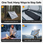 Sierra Madre Emergency Mylar Thermal Space Blanket for Survival – Waterproof Safety Shelter Retains 90% Body Heat – Ultralight & Compact Gear for Camping, First Aid & Prepper Supplies