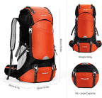 HOMIEE 50L Hiking Backpack Travel Bag Waterproof Camping Rucksack with Rain Cover Lightweight Backpacking Backpack