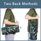 Golf Cooler Bag Plus Ice Pack Soft Sided Insulated Cooler Bag- Holds 6 Pack of Cans or 2 Wine Bottles - Grey Camo Golf Beer Sleeve Black Fits Discreetly in Golf Bags