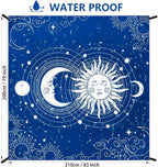 Beach Blanket Waterproof Sandproof Beach Mat 79" X 83"/10'x9'for 2-8 Adults Quick Drying Outdoor Picnic Mat Beach Accessories for Travel, Camping, Hiking