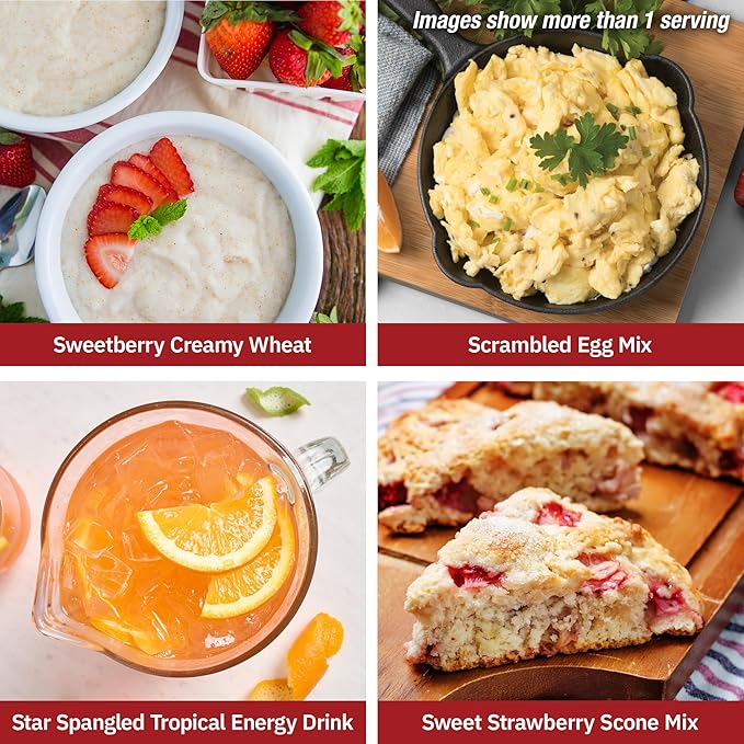 4Patriots Country Griddle Breakfast Kit: Tasty, Long-Lasting Survival Breakfast Food, 148 Servings