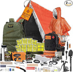 48 Hour Survival Kit - 228 Pieces Survival Gear and Supplies, 45L Go Bag Emergency Backpack, First Aid, Water Filter, Food, Tools, Tent, Camping Essentials, Emergency Preparedness - The Solo