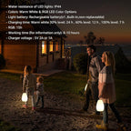 uuffoo Rechargeable Portable Table Lamp, Cordless RGB Lantern with Remote, Decorative LED Night Light, IP44 Waterproof Indoor Outdoor Lamp for Bedroom Patio Garden Wedding Party