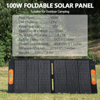 ALLWEI 300W/256Wh LiFePO4 Solar Generator with 100W Solar Panel Included, Portable Power Station with AC Outlet USB Port, Solar Powered Battery Generator for Outdoor Camping, Home Backup, Power Outage