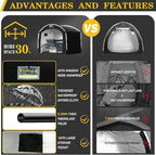 Happy Travel Bike Storage Shed Tent,Outdoor Portable Bicycle Storage Sheds with 210D Oxford Fabric PU4000 Waterproof for 2/3/4/6/8 Bikes,Bike Covers Shelter for Motorcycle,Garden Tools,Toys,Lawn Mower