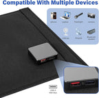 【Dongindar】 30W Foldable Solar Panel Charger,25% High Efficiency N Type Cell, Dual USB-A QC3.0 Fast Charging,Portable IP67 Waterproof Lightweight Solar Charger for Outdoor Camping Travel Emergency