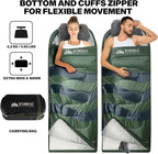 IFORREST Sleeping Bag - Single-Person Cold Weather Camping Sleep Bag for Adults and Teens - XXL 33in/ 40" - Extra-Wide & Warm for Big & Tall - All-Season Comfort