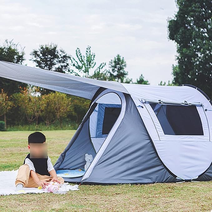 Liudan Camping Tents Automatic Pop-Up Tents 3-4 Person ，Dome Waterproof Sun Shelter, Backpacking Tent with Removable Rainfly, Quick Set up for Camping Dome Tent