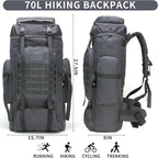 Hiking Backpack for Men 70L/100L Camping Backpack Military Rucksack Molle 3 Days Assault Pack for Climbing | Camping Backpack, 3 Days Assault Pack, for Climbing