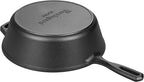 Pre-seasoned Cast Iron Double Dutch Oven Pot with Skillet Lid, for Bread Baking, Outdoor, Campfire Cooking, 3 Quart