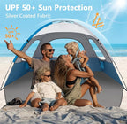 NXONE Beach Tent Sun Shelter with UPF 50+ UV Protection, Lightweight Easy Setup Portable Beach Canopy for Family, Large Space for Beach, Camping & Outdoor, 3/4/6 Person
