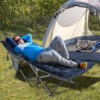 GOFLAME Camping Cot Mattress, Sleeping Cot Pad with Soft and Breathable Crystal Velvet, 75” x 27.5” Lightweight Comfortable Camping Cot Pad for Outdoor Hiking Vacation Traveling