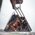 camping moon CAMPINGMOON Charcoal Chimney Starter Collapsible Foldable Grill Chimney Stainless Steel MT-17