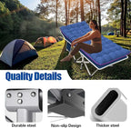 Cot Camping Cot with Thick Pad Cots for Sleeping Camping Bed Folding Cot 450LBS(Max Load) Comfortable Double Layer Oxford Heavy Duty with Carry Bag for Home Outdoor Travel