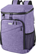 BAGLHER Lightweight Insulated Cooler Backpack - 30 Cans, Leak-Proof for Lunch, Picnic, Hiking, Camping Trips
