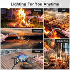 LcFun 3 Pack Candle Lighter with 360° Flexible Neck & Safety Lock, Windproof USB Rechargeable Electric Lighter, Flameless Arc Long Matches for Grill, BBQ, Camping, Fireplace, Stove (Gold,Pink,Silver)