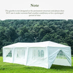 10’x30’Outdoor Canopy Party Event Wedding Tent with 8 Removable Sidewall 3 Rooms,Upgraded Stainless Steel Tube Waterproof Sun Shelter Canopy for Shows,Camping Etc (10’x30’-8)
