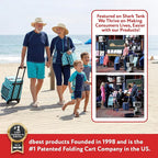 dbest products Ultra Compact Cooler Smart Cart, Moroccan Tile Insulated Collapsible Rolling Tailgate BBQ Beach Summer