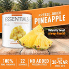 Emergency Essentials Freeze-Dried Pineapple Dices #10 Can | 22 Servings of Real Fruit | 30-Year Shelf Life | Long-Term Emergency Food, Snack, and Dessert Ingredient | Lightweight & Ready to Eat