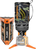 Jetboil Flash Portable Fast Boil Stove for Camping and Backpacking with 1-Step Auto Ignition, Propane/Isobutane Burner with Cooking Cup
