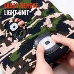 Unisex Beanie Hat with Light, Rechargeable Headlamps Cap, Gifts for Men, Hiking, Camping headlamps, Cool Gadget Birthday Gifts for Men, Women, Dad, Father, Boyfriend, Camouflage