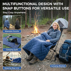 ATEPA Wearable Sleeping Bag, Recycled Warm Winter Camping Blanket Wearable Poncho for Outdoor, Stadium Sports Women Men
