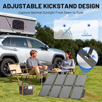 100W Portable Foldable Folding Solar Panels, IP67 Waterproof for Camping, Outdoor Power Supply, Compact 8-Fold Design with MC-4 Output, High-Efficiency Charging for Devices