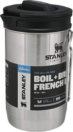 STANLEY All In One French Press Coffee Maker 32 oz | 5 Minute Brew, 4 Hours Hot | Mesh Filter for Coffee Grounds | Insulated Stainless Steel French Press | BPA-Free | Stainless