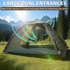 GEERTOP 4 Person 4 Season Tent for Camping Waterproof Double Layer Easy Set Up Family Tent for Camping Hiking Backpacking Outdoor Travel