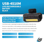 Nightstick USB-4510M Multi-Flood Gear Light w/MOLLE Clip - LiPo - Black