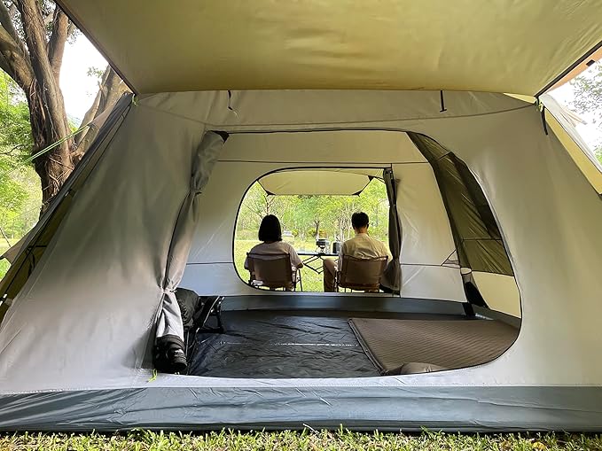 Three Bears Family Camping Tent - 6-Person Spacious Design, 3000mm Waterproof, Suitable for Road Trips/Backyards/Extended Camping Adventures in All Scenarios