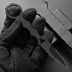 GTK397 Cool Fixed Knife D2 Steel Blade Stainless Steel Handle EDC Tool Knifes for Outdoor Camping Adventure Survival(A)